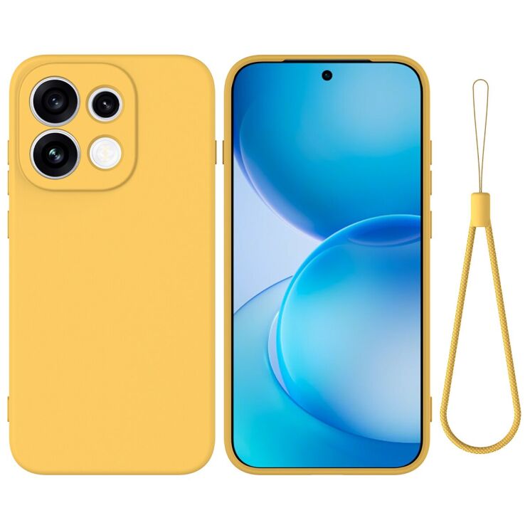 Силиконовый (TPU) чехол Deexe Silicone Case для OPPO Reno 16 F/FS - Yellow: фото 1 из 9