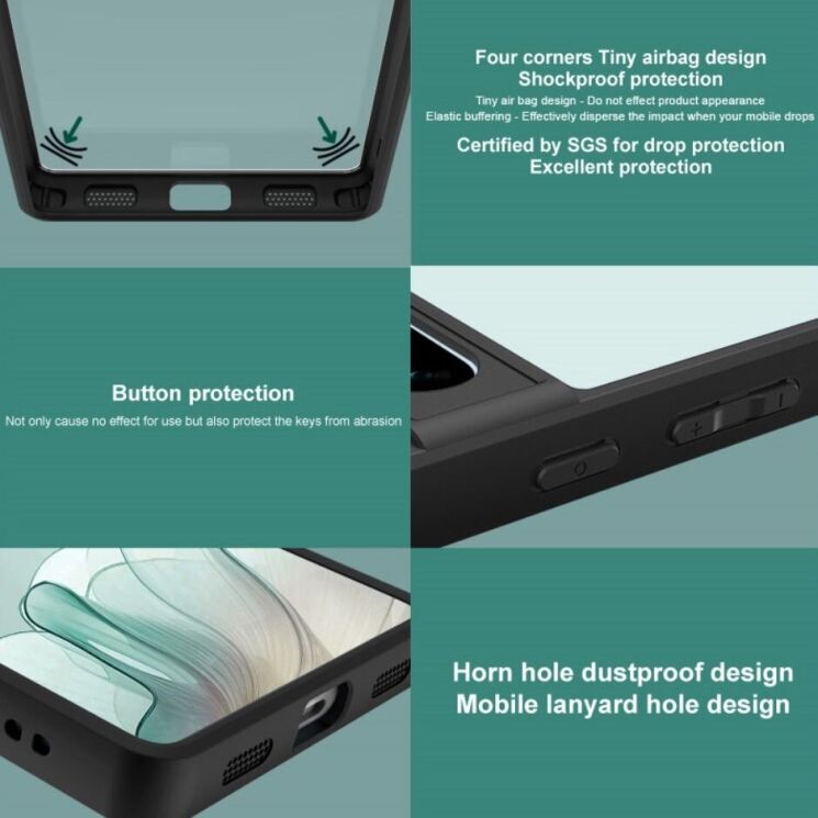 Силиконовый (TPU) чехол IMAK UX-9A Series для Motorola Edge 50 Ultra - Black: фото 10 из 12