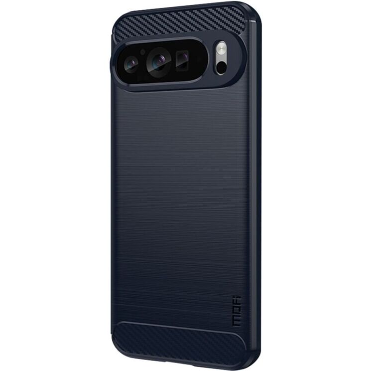 Силиконовый (TPU) чехол MOFI Carbon Fiber для Google Pixel 9 Pro - Blue: фото 1 из 10