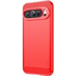 Силіконовий (TPU) чохол MOFI Carbon Fiber для Google Pixel 9 - Red (360010R)