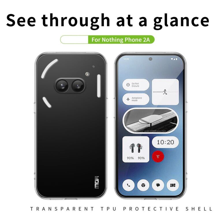 Силиконовый (TPU) чехол MOFI Thin Guard для Nothing Phone (2a) / Phone (2a) Plus - Transparent: фото 3 из 11