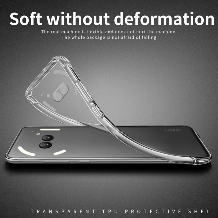 Силиконовый (TPU) чехол MOFI Thin Guard для Nothing Phone (2a) / Phone (2a) Plus - Transparent: фото 4 из 11