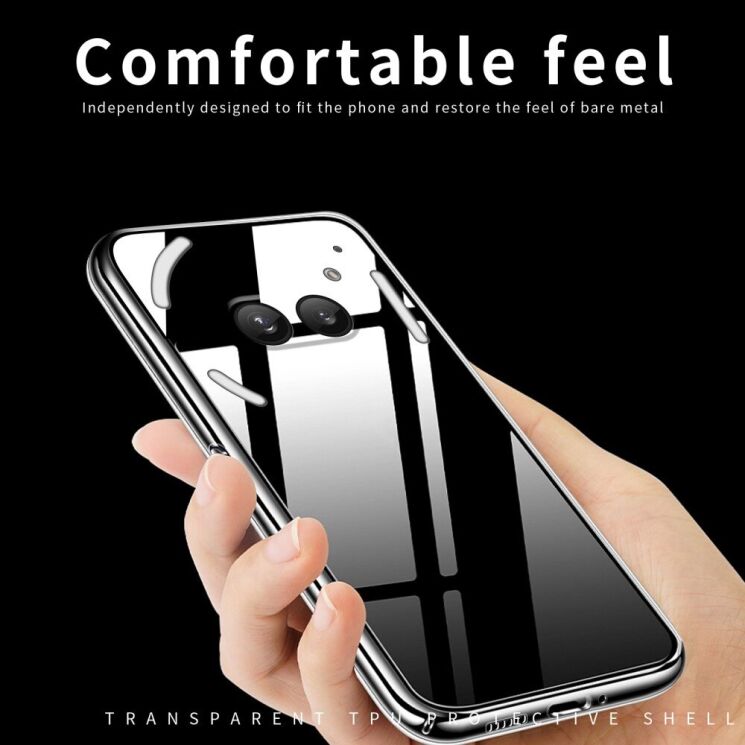 Силиконовый (TPU) чехол MOFI Thin Guard для Nothing Phone (2a) / Phone (2a) Plus - Transparent: фото 8 из 11