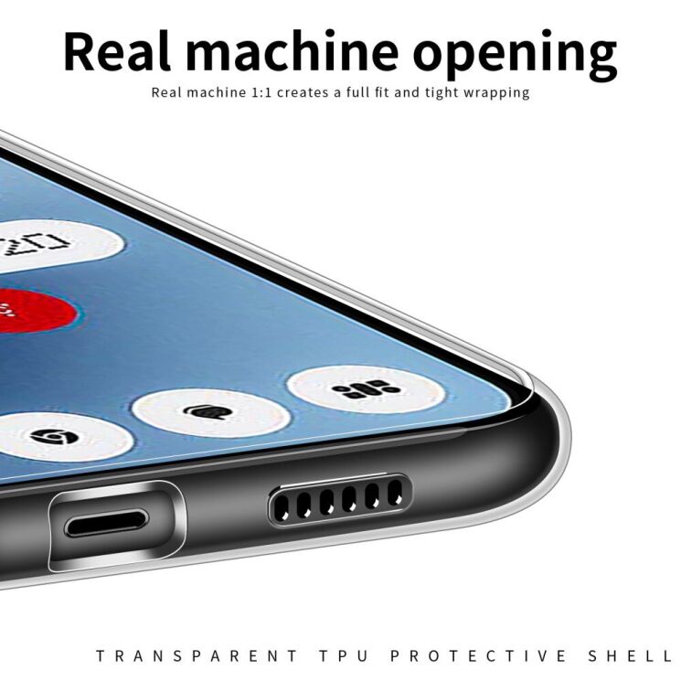 Силиконовый (TPU) чехол MOFI Thin Guard для Nothing Phone (2a) / Phone (2a) Plus - Transparent: фото 9 из 11