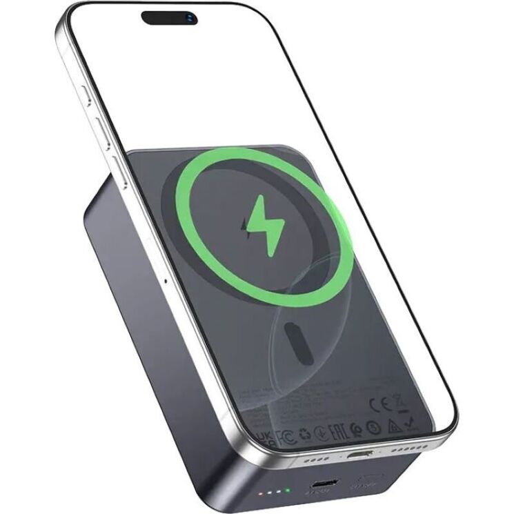 Зовнішній акумулятор Hoco J160B Magnetic PD20W (20000mAh) - Metal Gray: фото 4 з 9