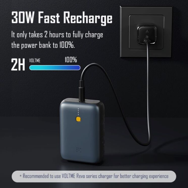 Внешний аккумулятор Voltme Hypercore Pro 30W (10000mAh) - Deep Blue: фото 3 из 6
