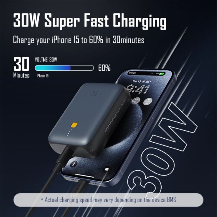 Внешний аккумулятор Voltme Hypercore Pro 30W (10000mAh) - Deep Blue: фото 2 из 6