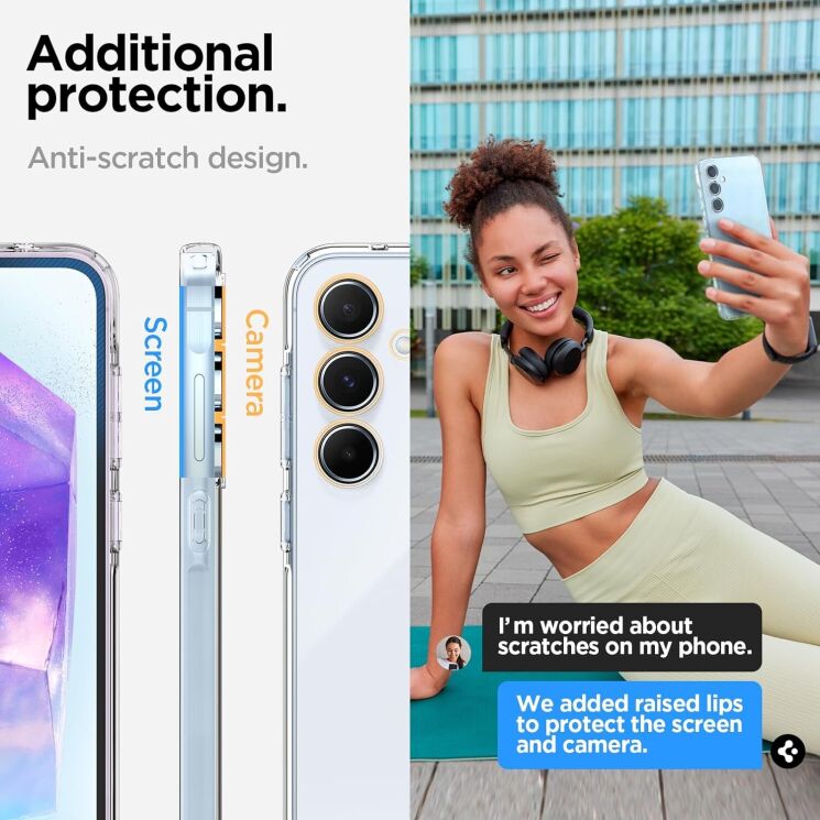Защитный чехол Spigen (SGP) Liquid Crystal для Samsung Galaxy A55 (A556) - Crystal Clear: фото 13 из 14