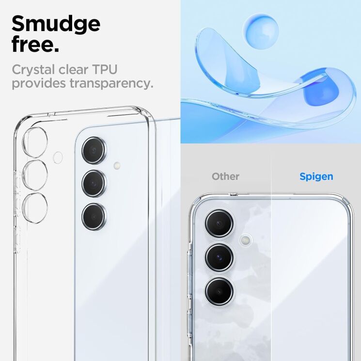 Защитный чехол Spigen (SGP) Liquid Crystal для Samsung Galaxy A55 (A556) - Crystal Clear: фото 12 из 14