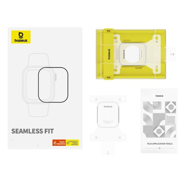 Захисна плівка BASEUS Seamless Fit для Apple Watch 44 / SE 44 mm - Black: фото 3 з 5