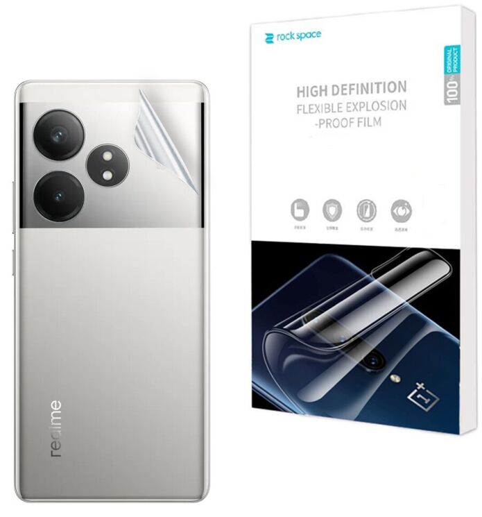 Защитная пленка на заднюю панель RockSpace Explosion-Proof SuperClear для Realme GT 6T: фото 1 из 9