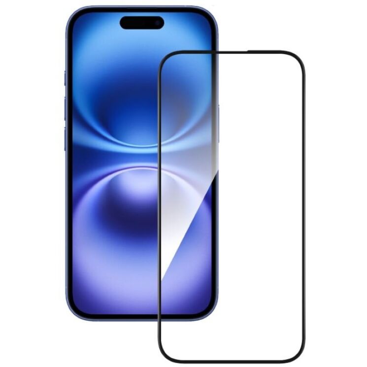 Защитное стекло ACCLAB Full Glue для Apple iPhone 16 - Black: фото 2 из 7