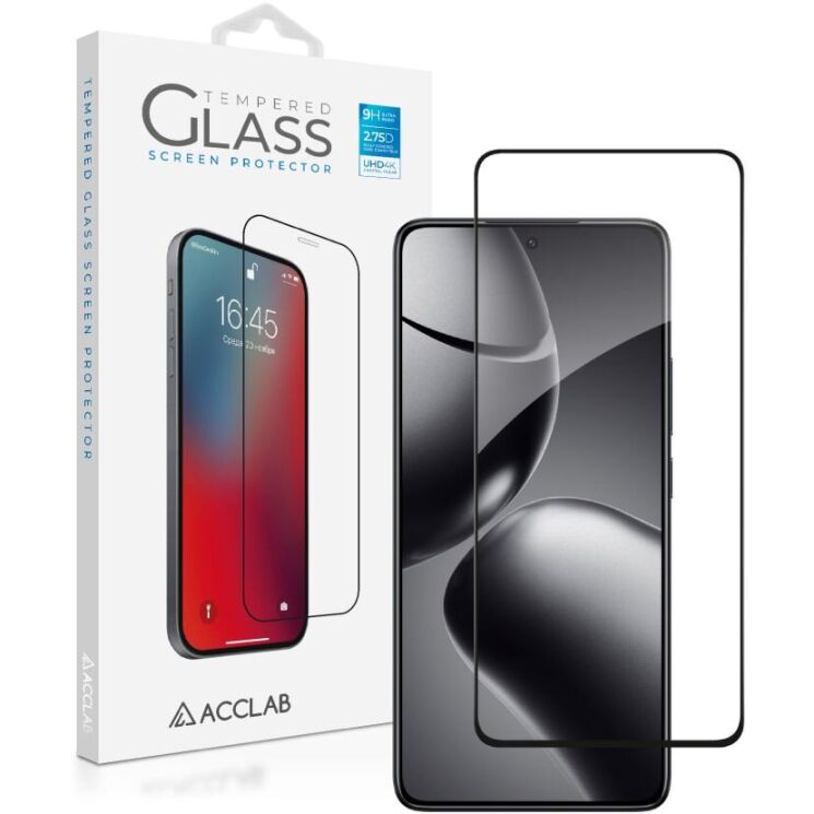 Защитное стекло ACCLAB Full Glue для Xiaomi 14T / 14T Pro - Black: фото 1 из 7