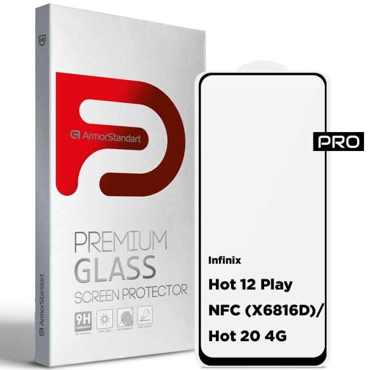 Защитное стекло ArmorStandart Pro 5D для Infinix Hot 12 Play / 12 Play NFC (x6816 / x6816c) / Hot 20 (X6826) - Black: фото 1 из 7