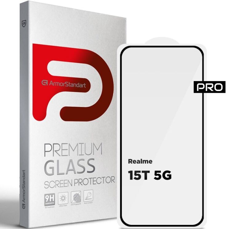 Защитное стекло ArmorStandart Pro 5D для Realme 15T - Black: фото 1 из 7
