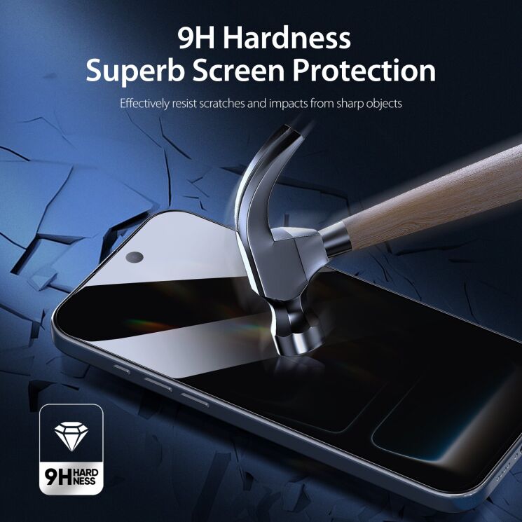 Захисне скло DUX DUCIS Privacy для iPhone 18 Pro - Black: фото 3 з 7