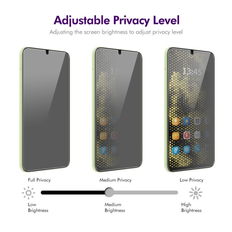 Защитное стекло HAT PRINCE Privacy для Samsung Galaxy A16 (A165) - Black: фото 4 из 7