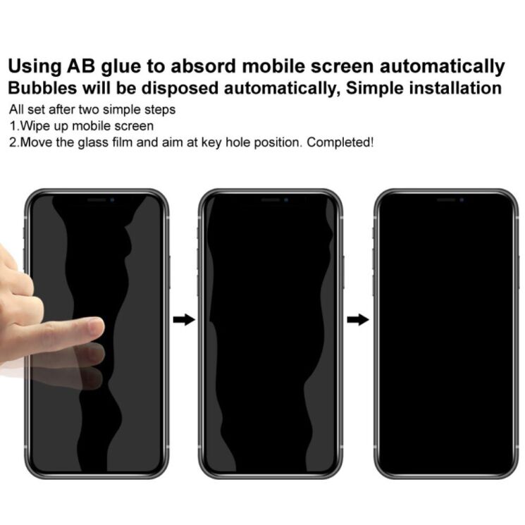 Защитное стекло IMAK Privacy 9H Protect для Google Pixel 8A - Black: фото 9 из 11
