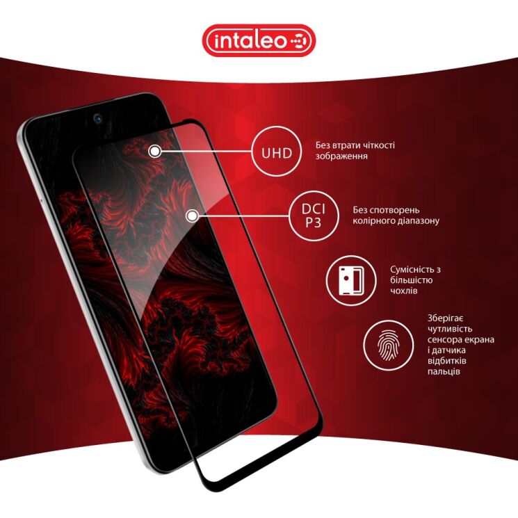 Защитное стекло Intaleo Full Glue для TECNO Spark 30C - Black: фото 5 из 9