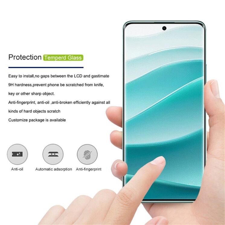 Защитное стекло MOCOLO 3D Curved Full Size для Xiaomi Redmi Note 14 Pro 5G / Note 14 Pro Plus - Black: фото 2 из 6