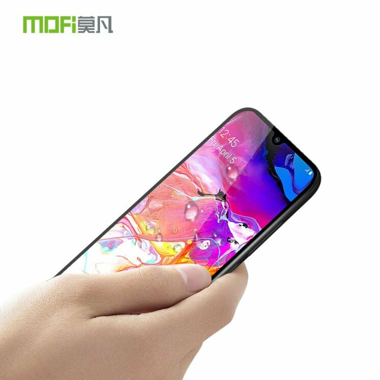 Защитное стекло MOFI 9H Full Cover Glass для Samsung Galaxy A70 (A705) - Black: фото 4 из 13