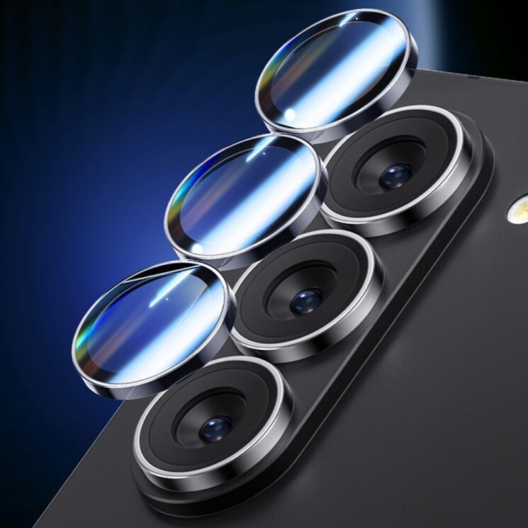 Захисне скло на камеру (3шт) BENKS Gorilla Glass Lens для Samsung Galaxy Fold 6 - Black: фото 2 з 6