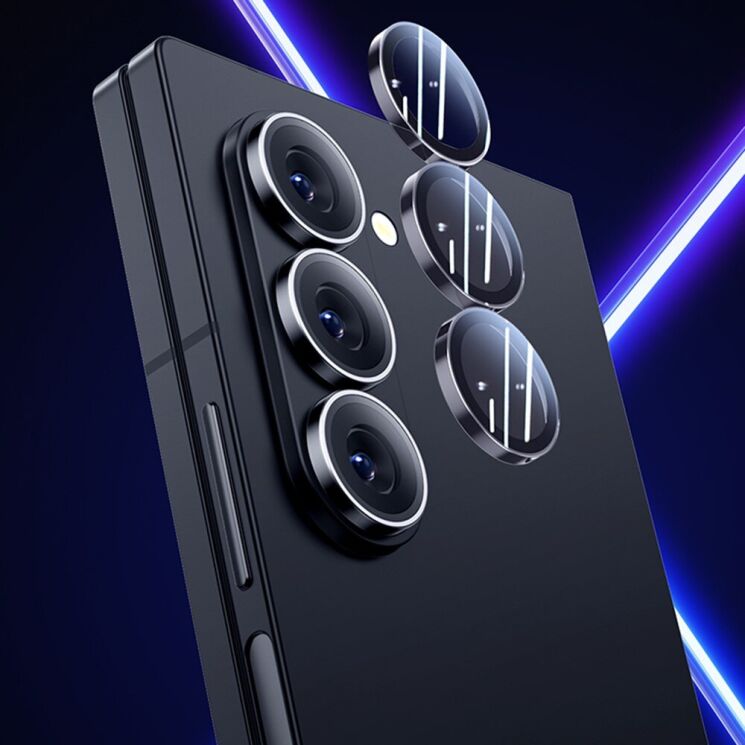 Захисне скло на камеру (3шт) BENKS Gorilla Glass Lens для Samsung Galaxy Fold 6 - Black: фото 3 з 6