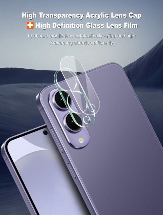 Защитное стекло на камеру IMAK Integrated Lens Protector для Samsung Galaxy S25 Edge (S937): фото 8 из 9