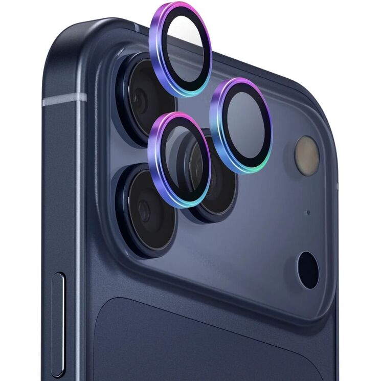 Защитное стекло на камеру UNIQ Optix AluGuard для iPhone 17 Pro / 17 Pro Max (UNIQ-IP6.3P-6.9P(2025)-ALENSIRD) - Colorful: фото 1 из 4