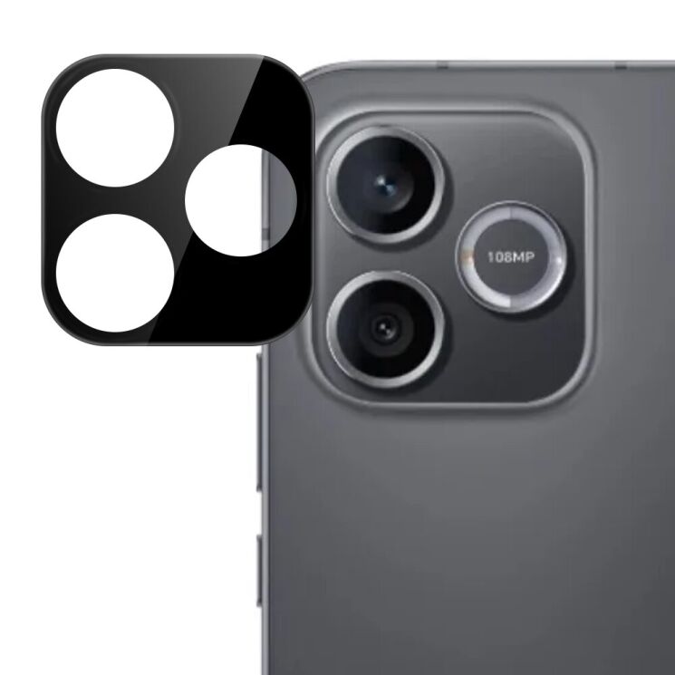 Защитное стекло на заднюю камеру Deexe Black Camera Lens для Honor 600 Lite - Black: фото 1 из 2