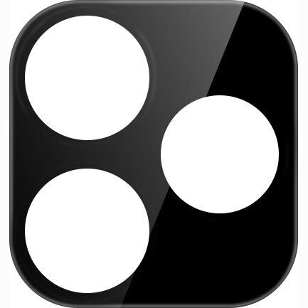 Защитное стекло на заднюю камеру Deexe Black Camera Lens для Honor 600 Lite - Black: фото 2 из 2