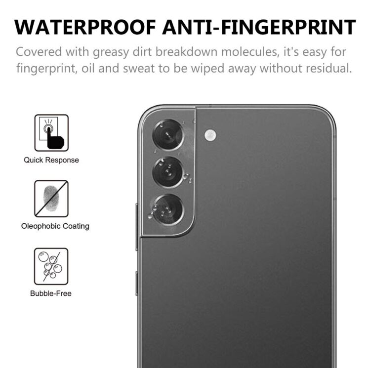 Защитное стекло на заднюю камеру Deexe Lens Protector для Samsung Galaxy S22 Plus (S906): фото 5 из 6