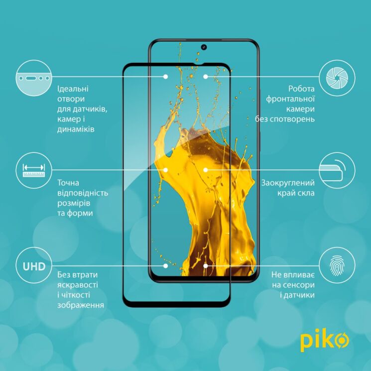 Захисне скло Piko Full Glue для Realme 13 5G - Black: фото 3 з 5
