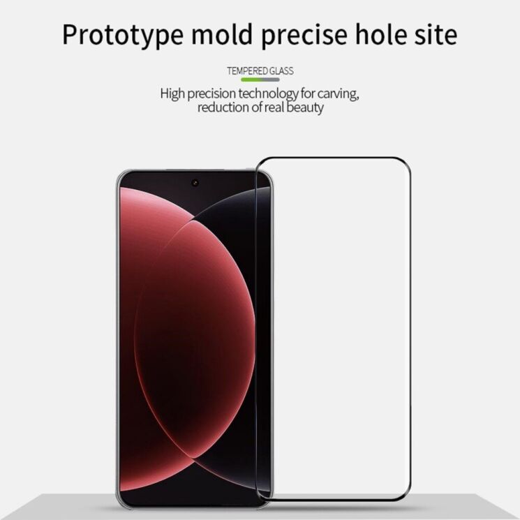 Защитное стекло PINWUYO 5D Curved Full Glue для Xiaomi 15 Ultra - Black: фото 5 из 9