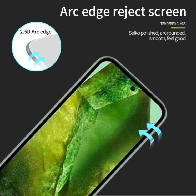 Защитное стекло PINWUYO Full Glue Cover для Google Pixel 8A - Black: фото 6 из 14