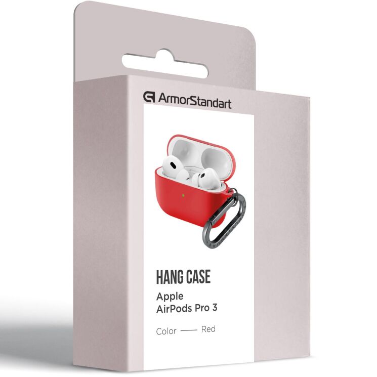 Защитный чехол ArmorStandart Hang Case для AirPods Pro 3 - Red (390127R) Защитный чехол ArmorStandart Hang Case для AirPods Pro 3 - Red: фото 2 из 2