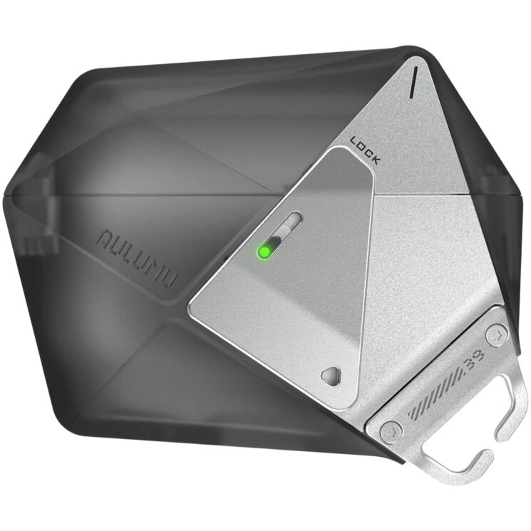 Захисний чохол AULUMU A39 Geometric Case для AirPods Pro 3 - Transparent Grey: фото 2 з 7