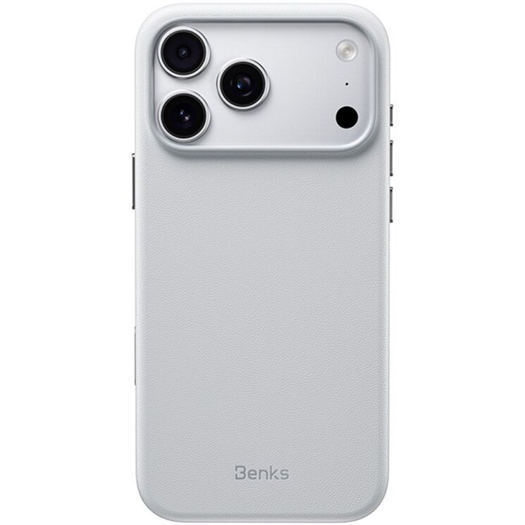 Защитный чехол BENKS Q2 Organic Leather для iPhone 18 Pro Max / 17 Pro Max - Grey: фото 1 из 12