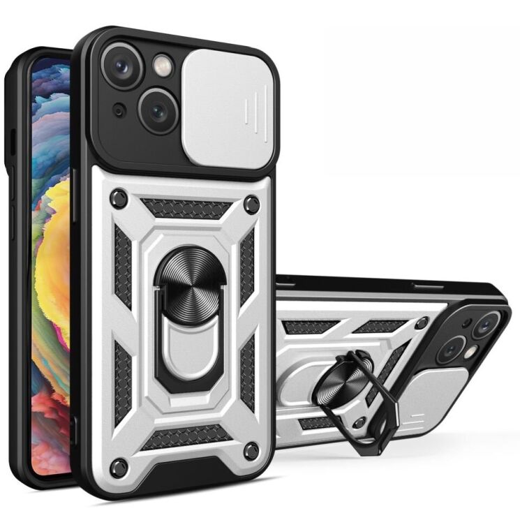Защитный чехол Deexe Armor Shield для Apple iPhone 15 - Silver: фото 1 из 9