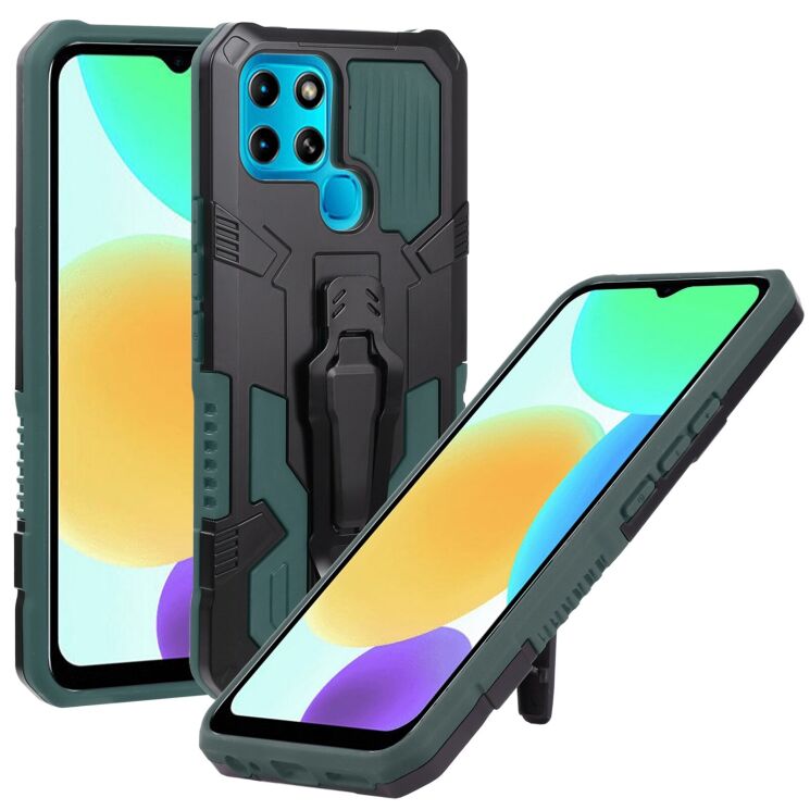 Защитный чехол Deexe Armor Warrior для Infinix Smart 6 (X6511) - Green: фото 1 из 5
