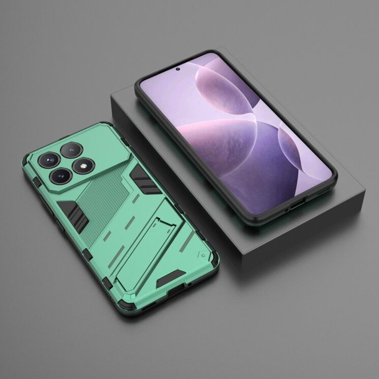 Защитный чехол Deexe Bibercas для Xiaomi Poco F6 Pro - Green: фото 5 из 8