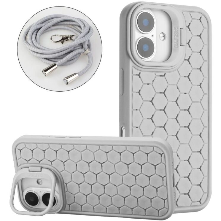 Защитный чехол Deexe CasePro with MagSafe для Apple iPhone 16 - Grey: фото 1 из 5