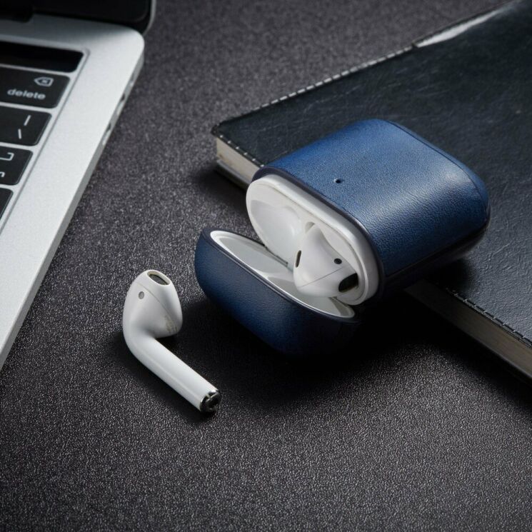 Защитный чехол Deexe Classic Case для Apple AirPods 1 / 2 - Dark Blue: фото 9 из 10