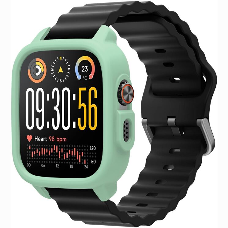 Защитный чехол Deexe Color Frame для Realme Watch 5 - Light Green (402703LG) Защитный чехол Deexe Color Frame для Realme Watch 5 - Light Green: фото 2 из 4