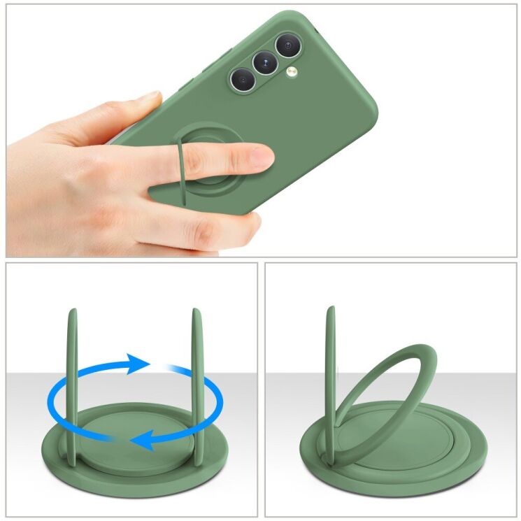 Защитный чехол Deexe Color Shell для Samsung Galaxy S24 FE (S721) - Blackish Green: фото 6 из 7