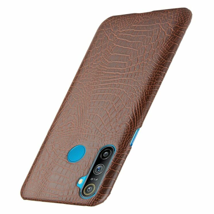 Защитный чехол Deexe Croco Style для Realme C3 - Brown: фото 3 из 5