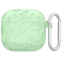 Защитный чехол Deexe Dinosaur Design для Apple AirPods 4 - Matcha Green: фото 1 из 9