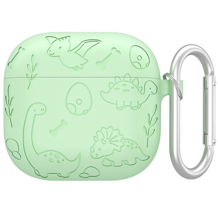 Защитный чехол Deexe Dinosaur Design для Apple AirPods 4 - Matcha Green: фото 1 из 9