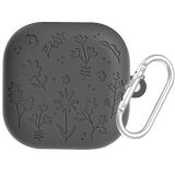 Захисний чохол Deexe Flower Pattern для Samsung Galaxy Buds 4 / Buds 4 Pro - Dark Grey: фото 1 з 6