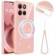 Захисний чохол Deexe Glitter Case with MagSafe для Motorola Moto G17 Power / G15 Power / G15 - Pink (408416P). Фото 1 з 7